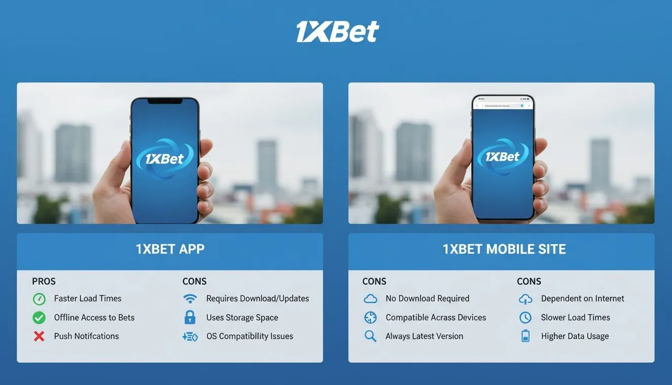 Чем отличается 1хбет приложение от мобильной версии сайта: плюсы и минусы